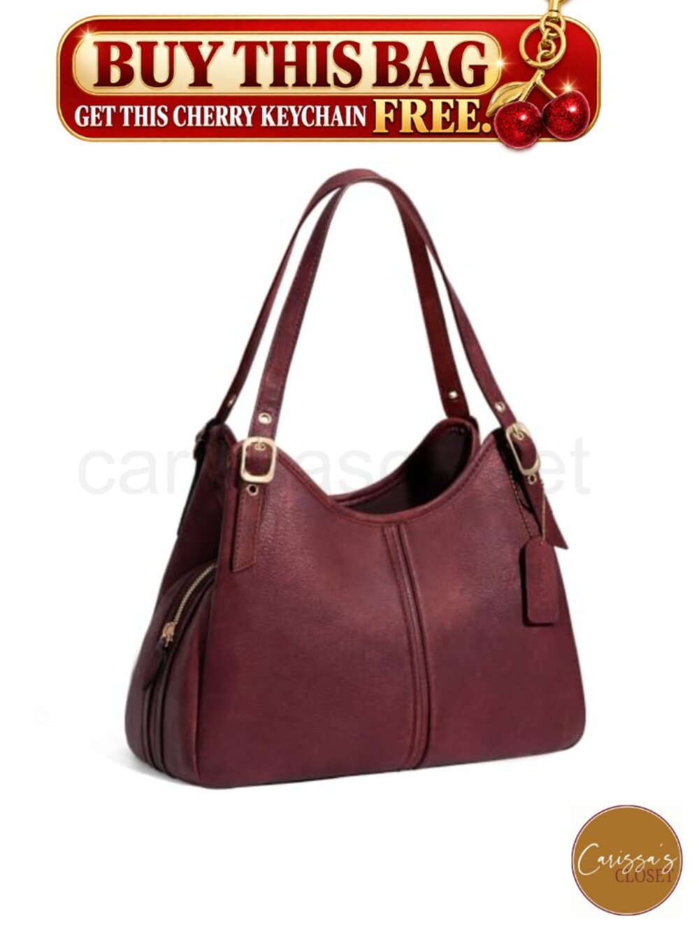 ✨ Vintage Soft PU Leather Hobo Shoulder Bag Slouchy Everyday Handbag